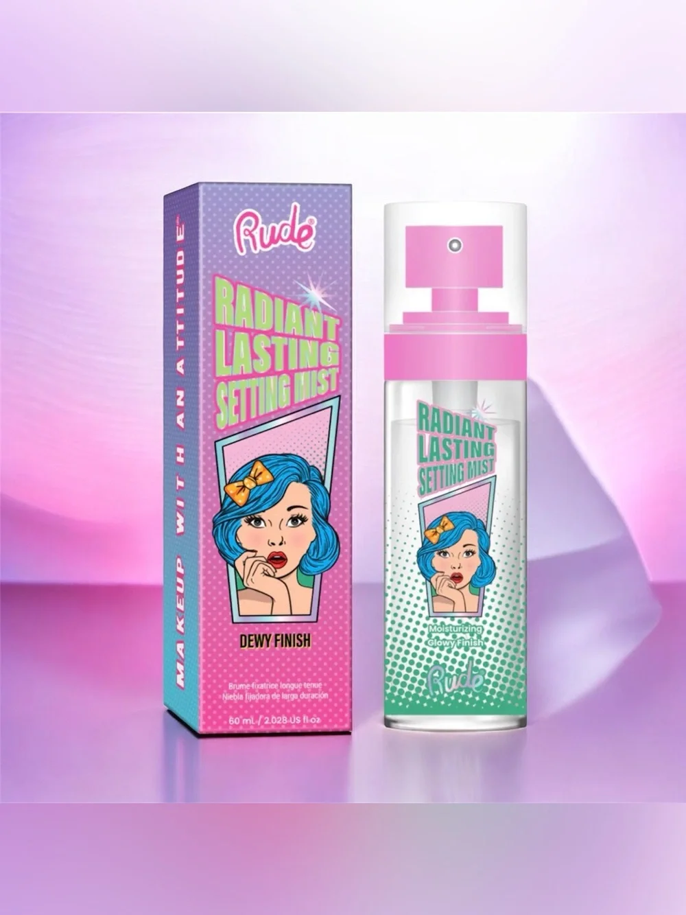 New Rude Radiant Lasting Makeup Mist
